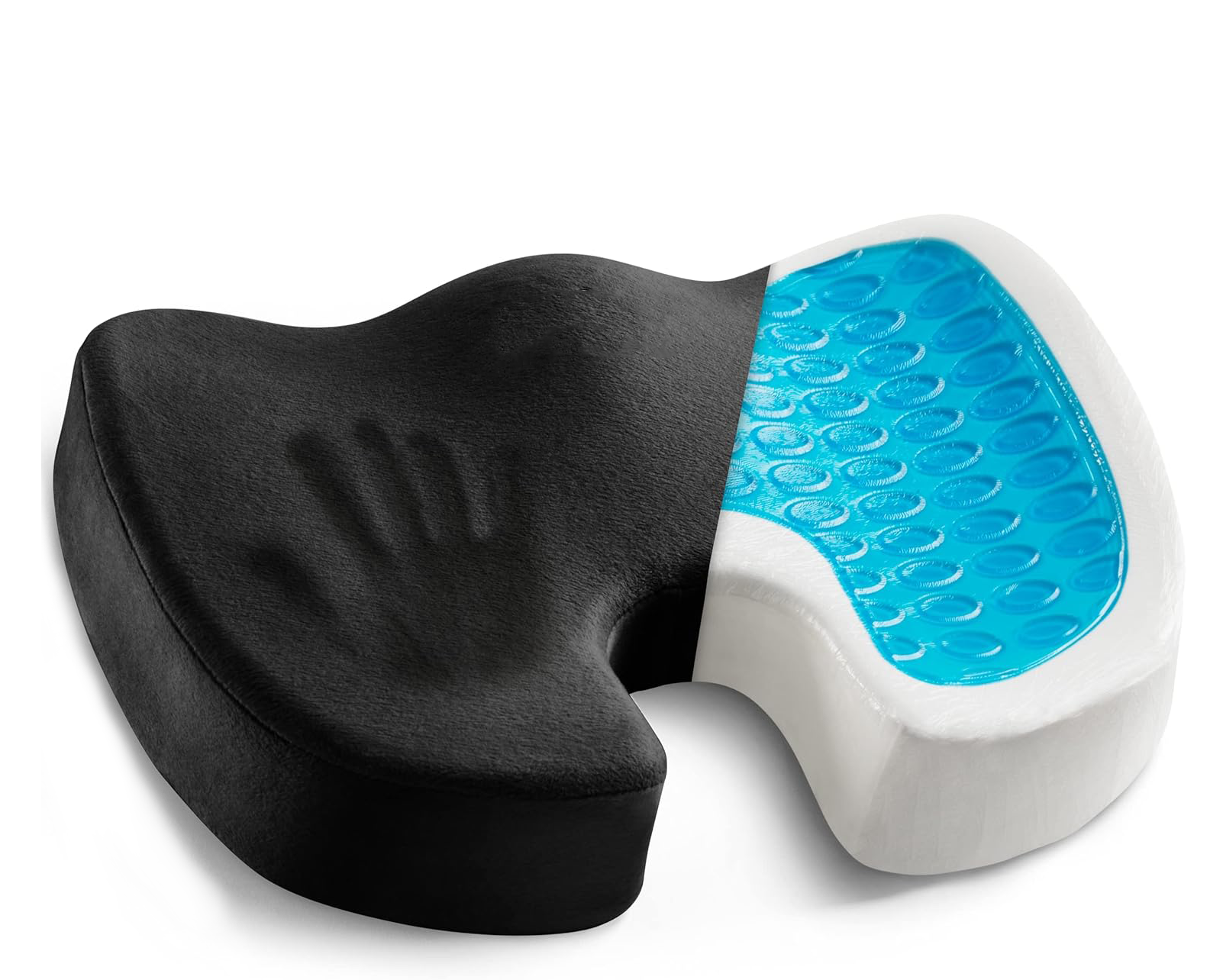 Coccyx Gel Seat Cushion Orthopedic Cooling Gel Memory Foam Cushion for Tailbone and Back Pain Relief