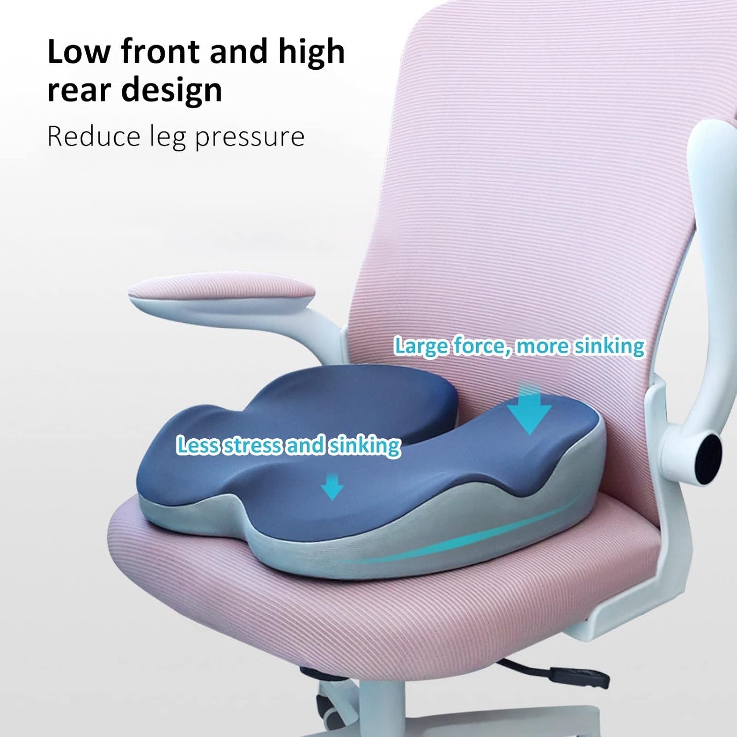 Premium Memory Foam Coccyx Cushion Seat Cushion for Tailbone Pain Relief Orthopedic Sitting Support