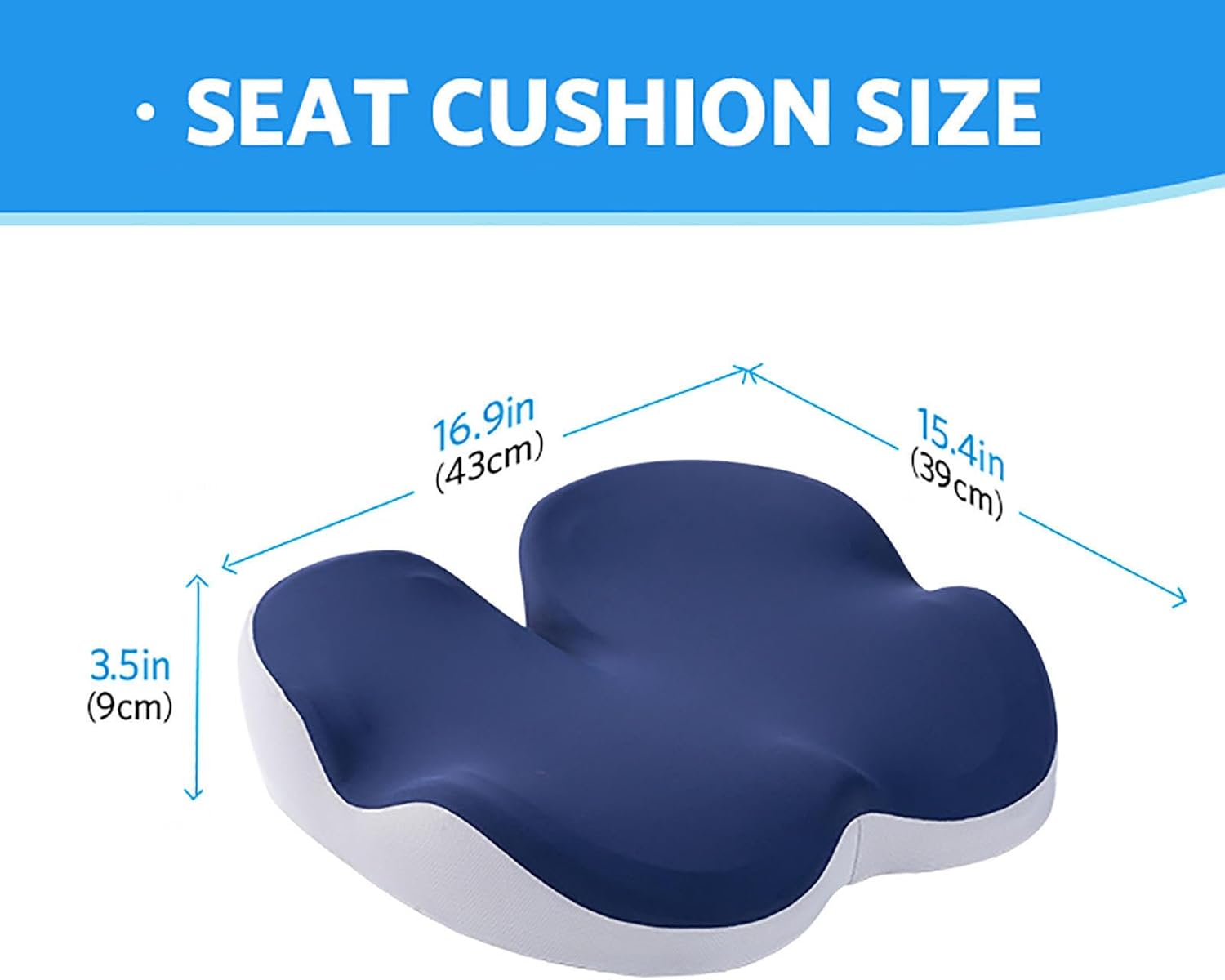 Premium Memory Foam Coccyx Cushion Seat Cushion for Tailbone Pain Relief Orthopedic Sitting Support