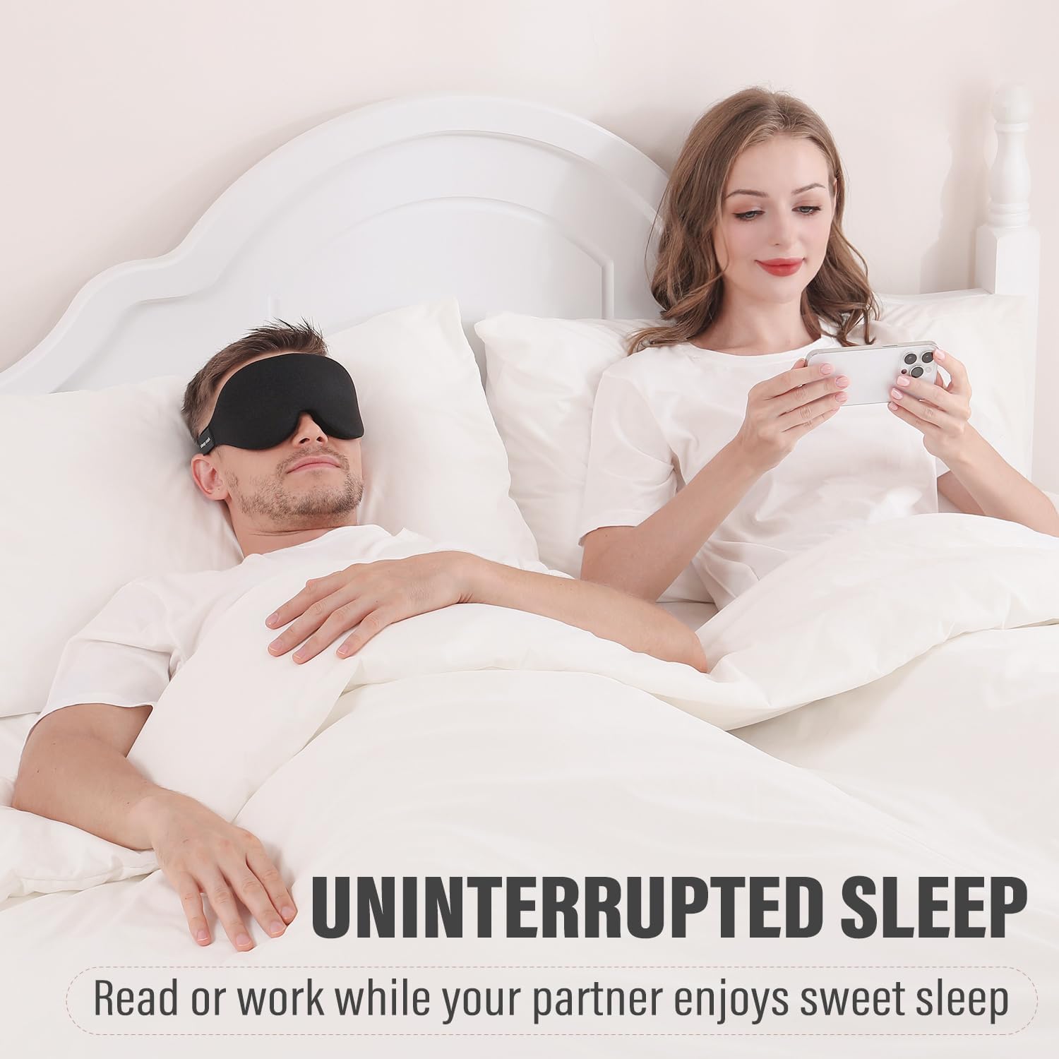 Sleeping Eye Mask Soft Light Blocking Sleep Mask Comfortable Adjustable Night Blindfold for Deep Sleep