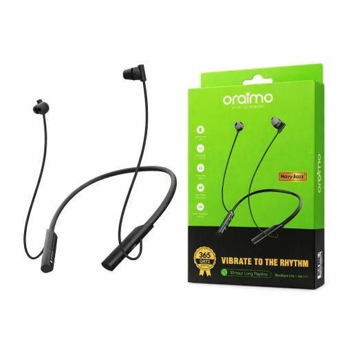 Oraimo Necklace Lite Wireless Neckband Earphones Comfortable Flexible Band Bluetooth Headset Deep Bass Magnetic Earbuds.