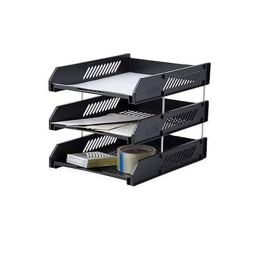 3 Tier Foldable Tray Desk Organizer File Tray, Office Files, Letter Tray, Magazine Holder Rack, Document Tray, for Home Study Room, Stationery