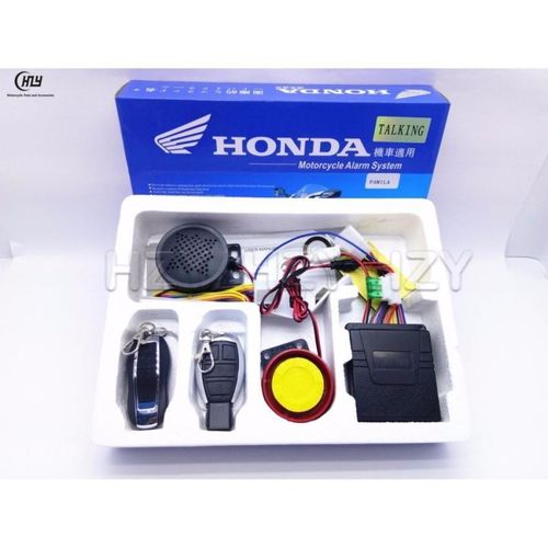 Honda Motorcycle Security Alarm System – Advanced Smart Anti-Theft Protection for Maximum Bike Safety, Smart Sensors, Remote Control & Real-Time Anti-Theft Protection. It also come with 1 KEY.