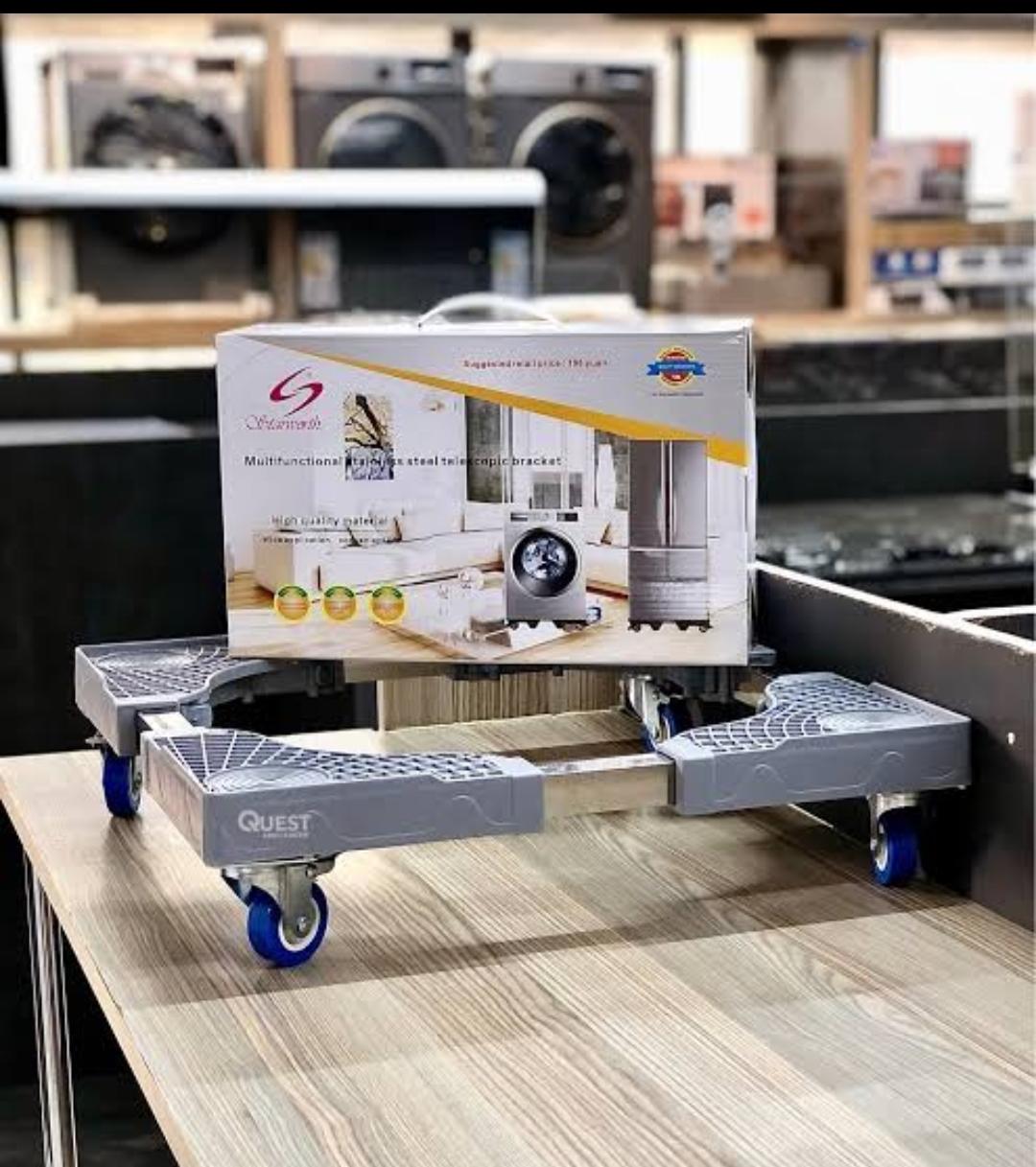 Starmind Heavy Duty Adjustable Appliance Stand – 150KG Load Telescopic Bracket with Wheels.