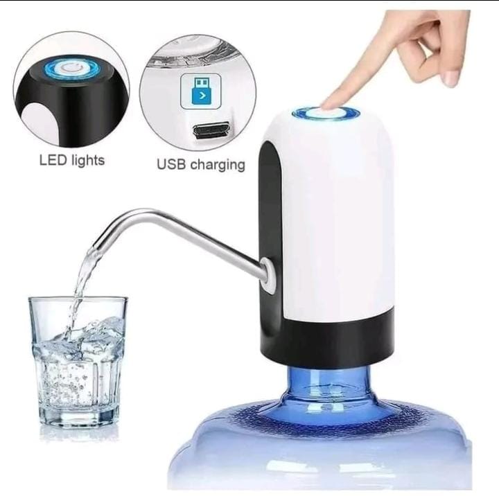 Universal Electric Water Bottle Pump - USB Rechargeable Automatic Drinking Water Dispenser for 5 Gallon Bottles
