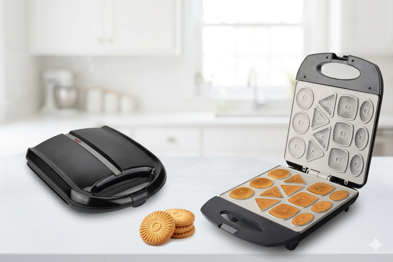 Sokany 1400W Electric Biscuit & Cookie Maker Machine (SK-17A) - 13 Hole Non-Stick Plate
