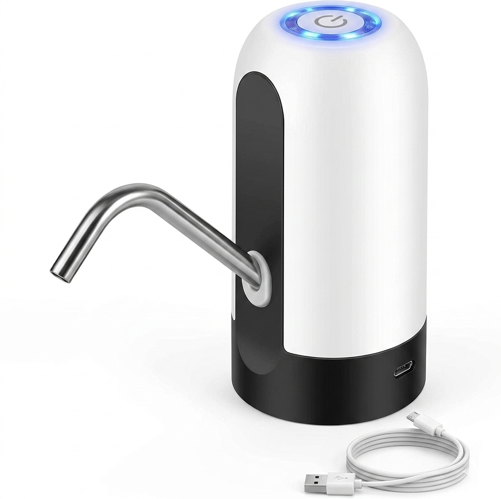 Universal Electric Water Bottle Pump - USB Rechargeable Automatic Drinking Water Dispenser for 5 Gallon Bottles