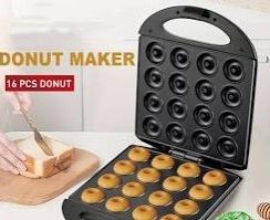 Sokany SK-08023 Electric Donut Maker - 16 Hole Mini Donut Machine, 1200W High Power, Non-Stick Coating