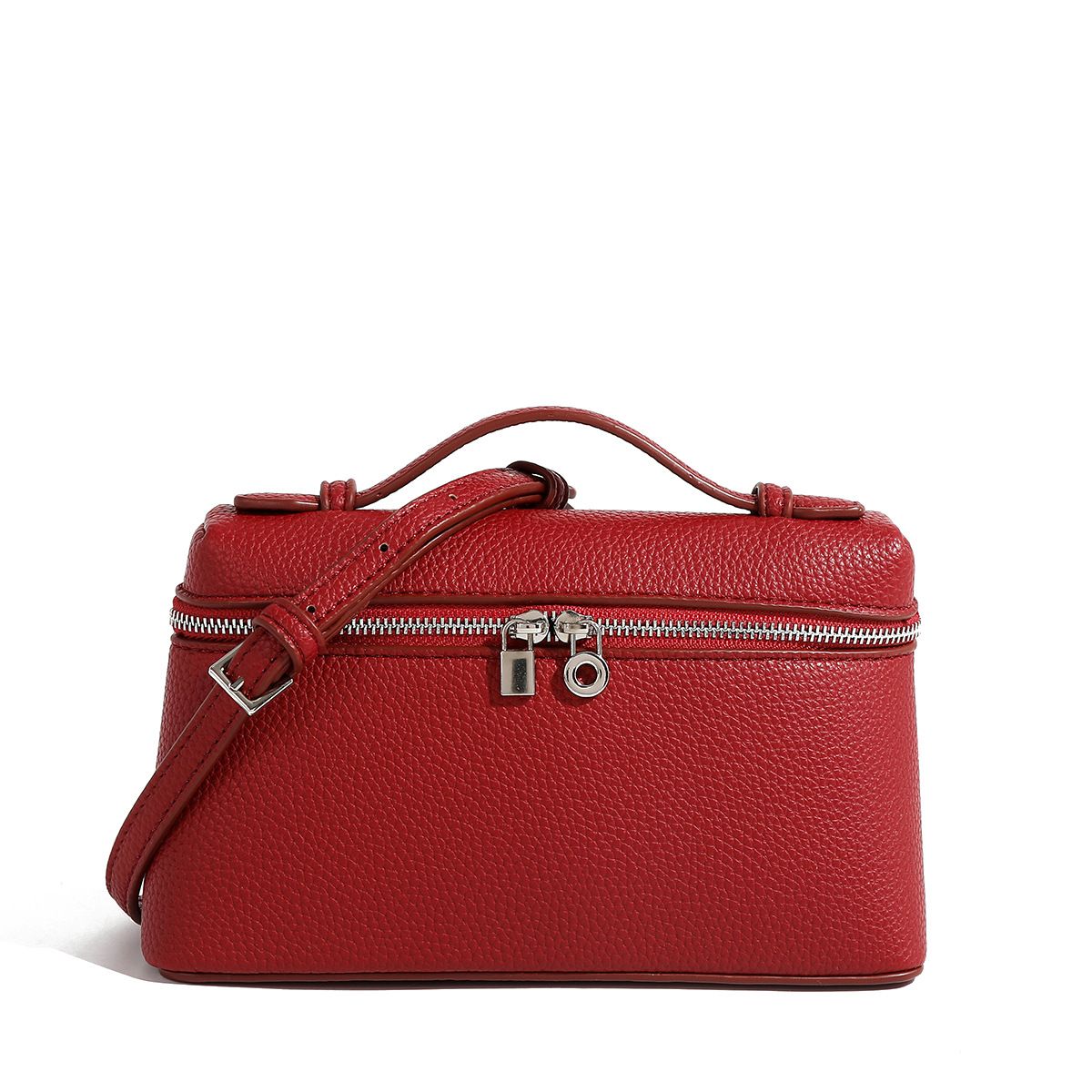 New handbag solid color simple portable box bag Joker shoulder messenger bag is suitable for daily leisure commuting party.