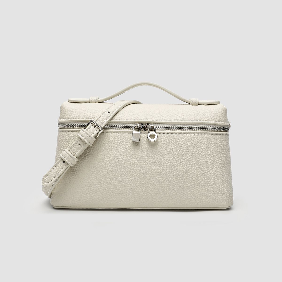 New handbag solid color simple portable box bag Joker shoulder messenger bag is suitable for daily leisure commuting party.