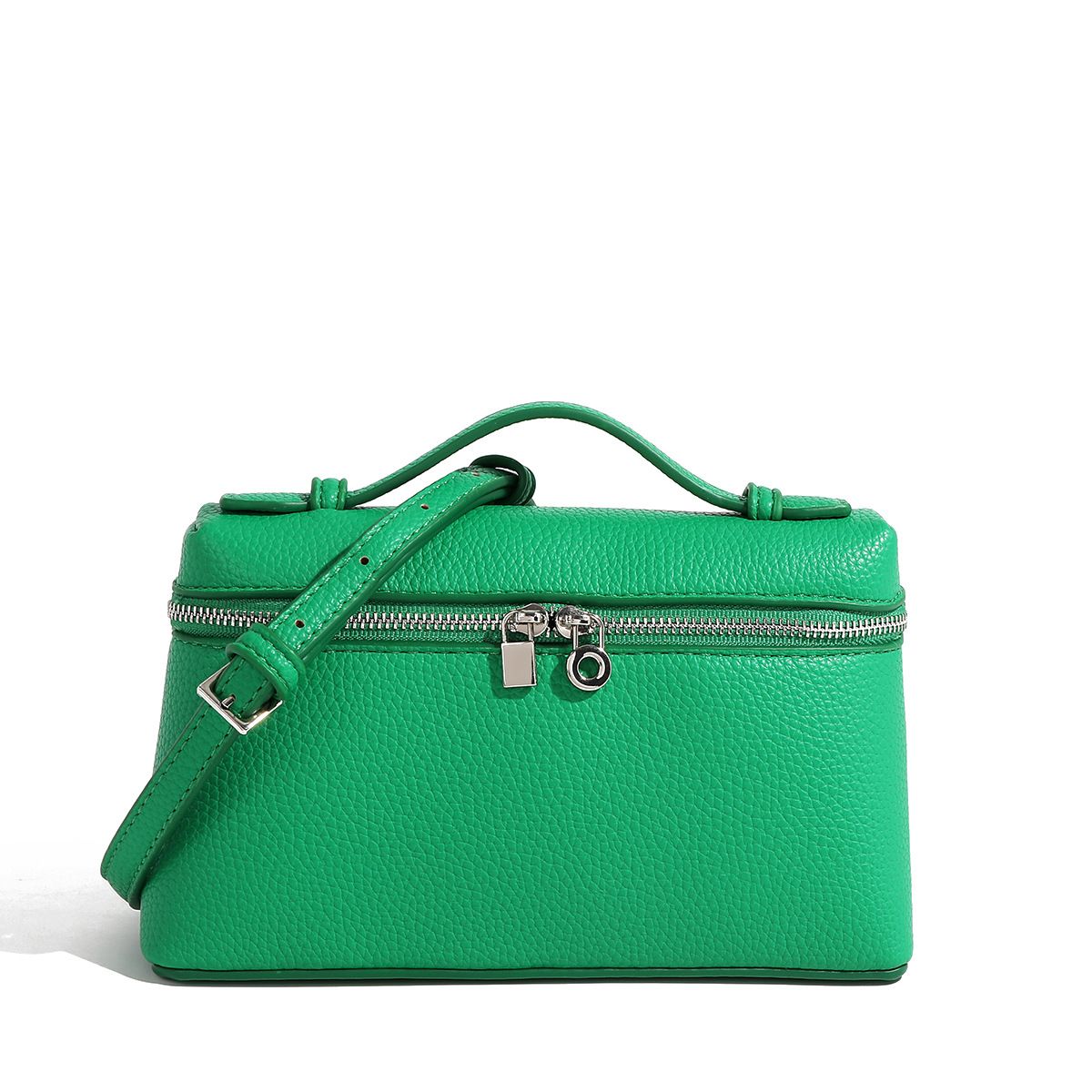 New handbag solid color simple portable box bag Joker shoulder messenger bag is suitable for daily leisure commuting party.