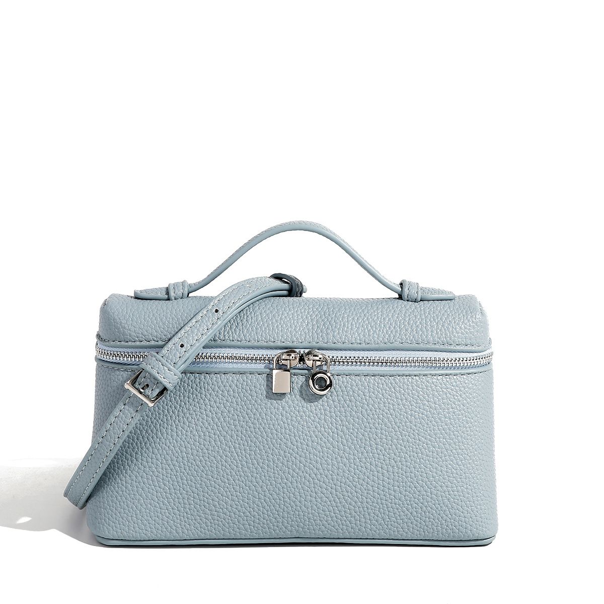 New handbag solid color simple portable box bag Joker shoulder messenger bag is suitable for daily leisure commuting party.