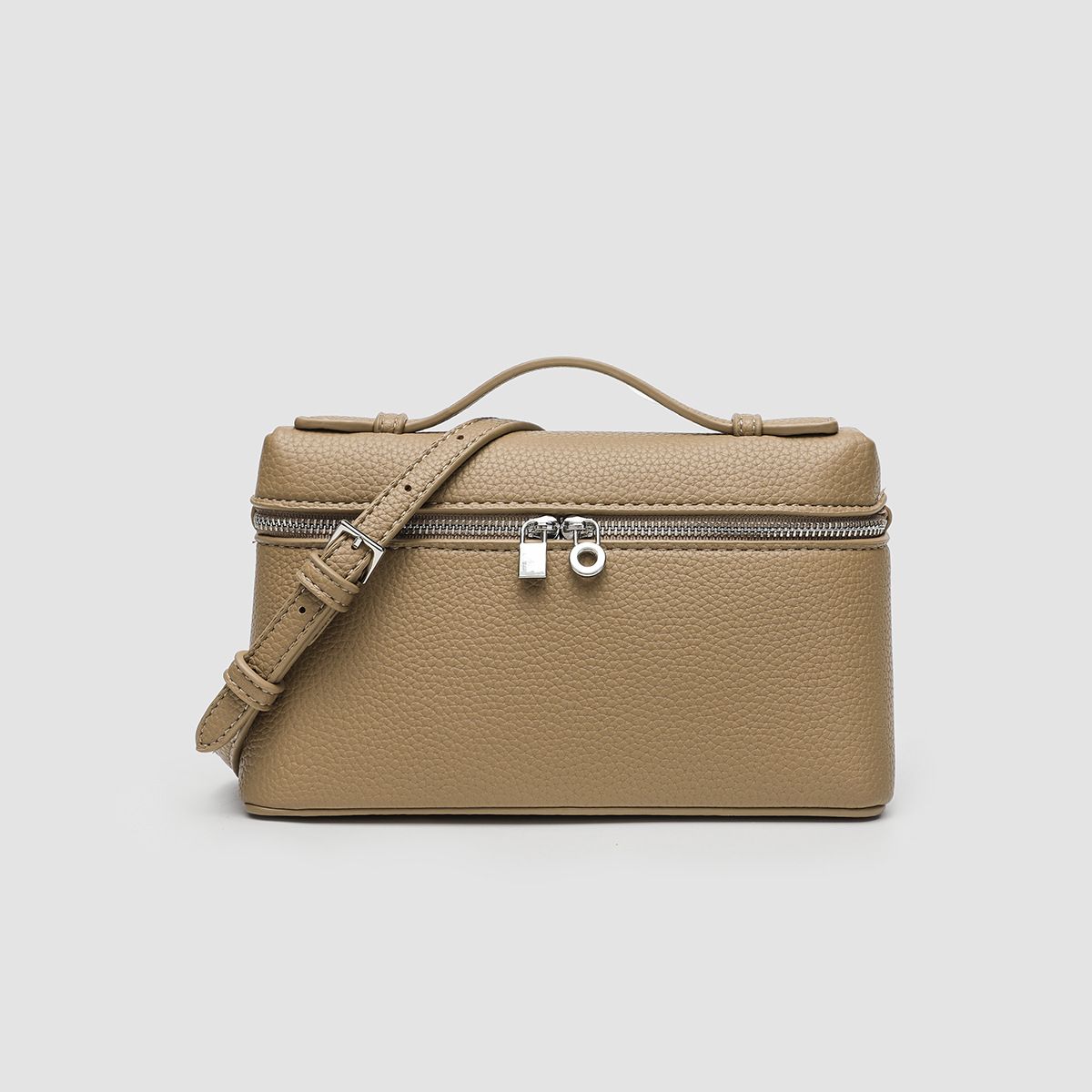 New handbag solid color simple portable box bag Joker shoulder messenger bag is suitable for daily leisure commuting party.