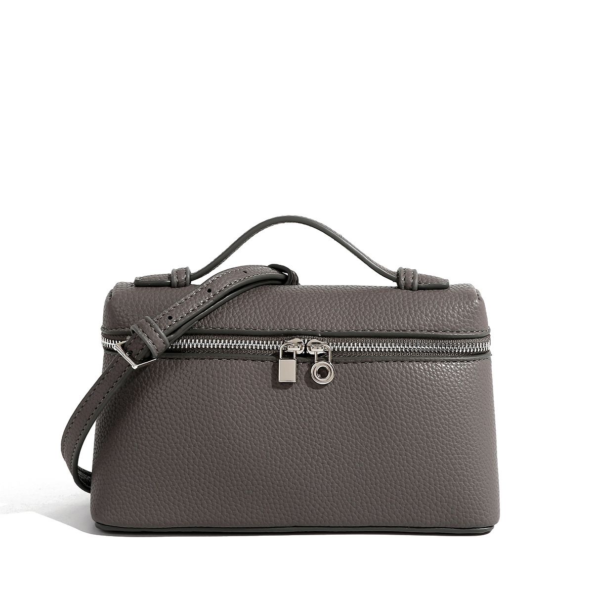 New handbag solid color simple portable box bag Joker shoulder messenger bag is suitable for daily leisure commuting party.