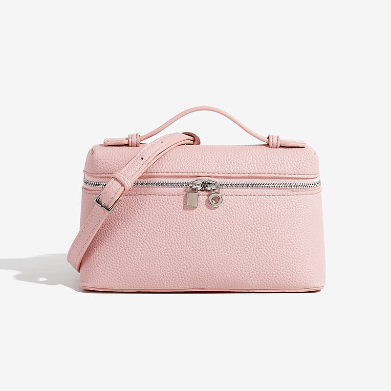 New handbag solid color simple portable box bag Joker shoulder messenger bag is suitable for daily leisure commuting party.