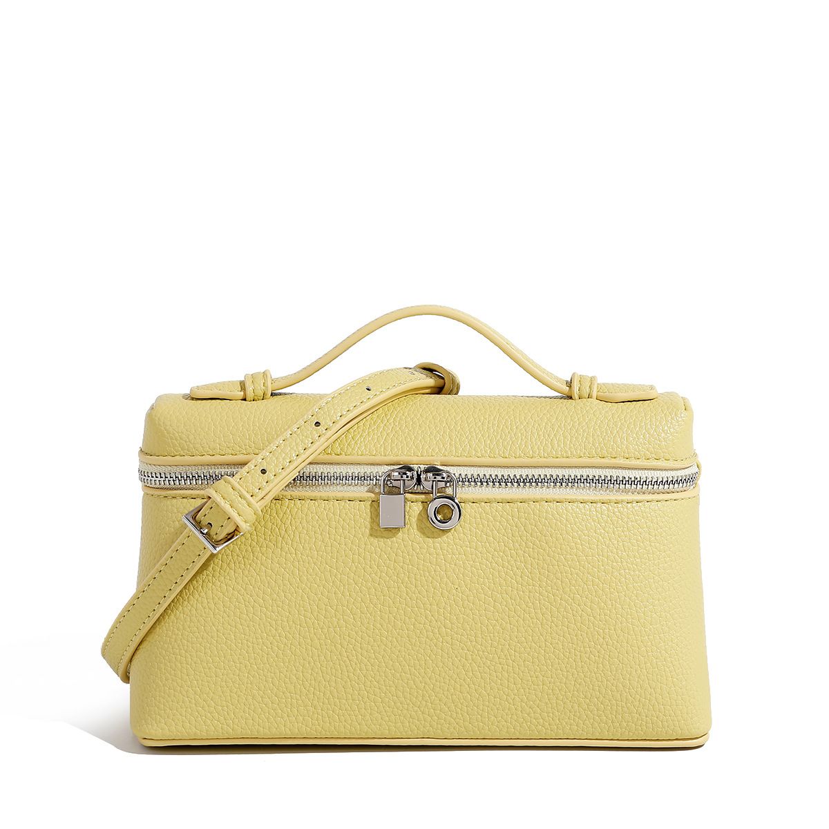 New handbag solid color simple portable box bag Joker shoulder messenger bag is suitable for daily leisure commuting party.