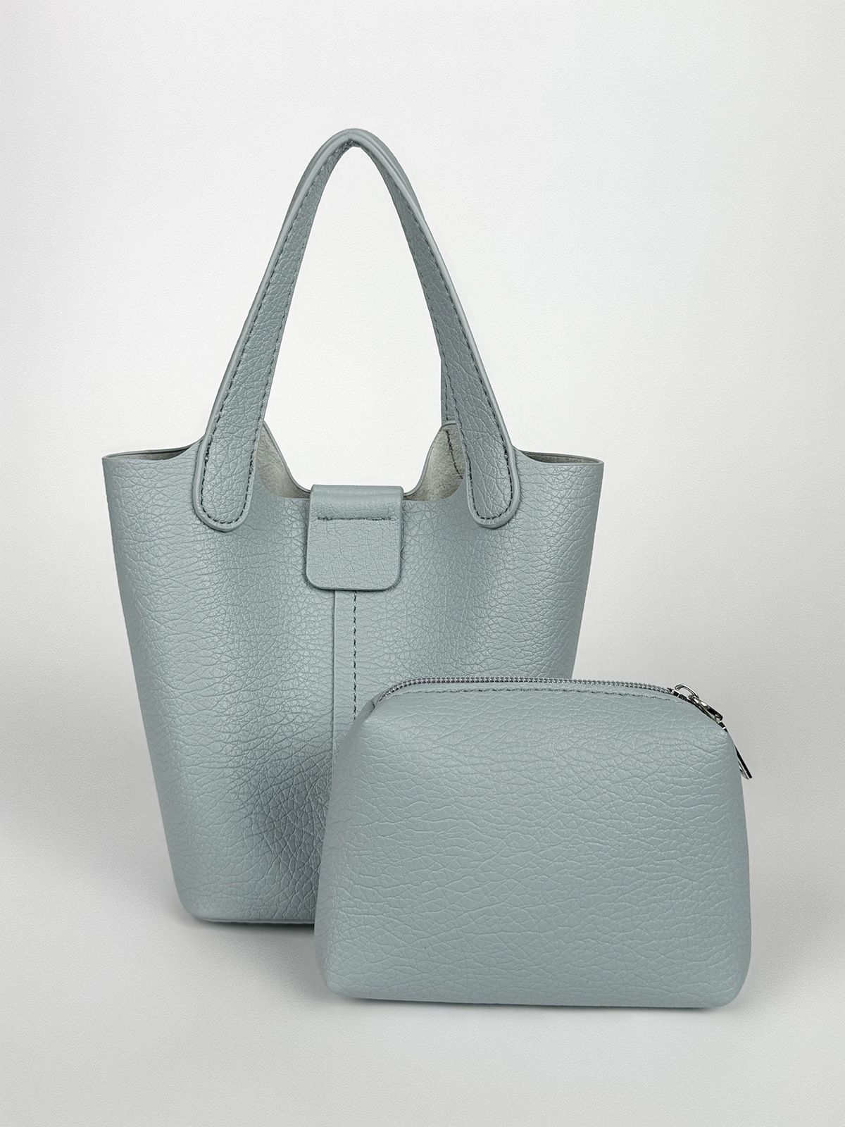New handbag fashion solid color handbag Joker leisure bucket steamed stuffed bun mother bag is suitable for daily leisure commuting party.