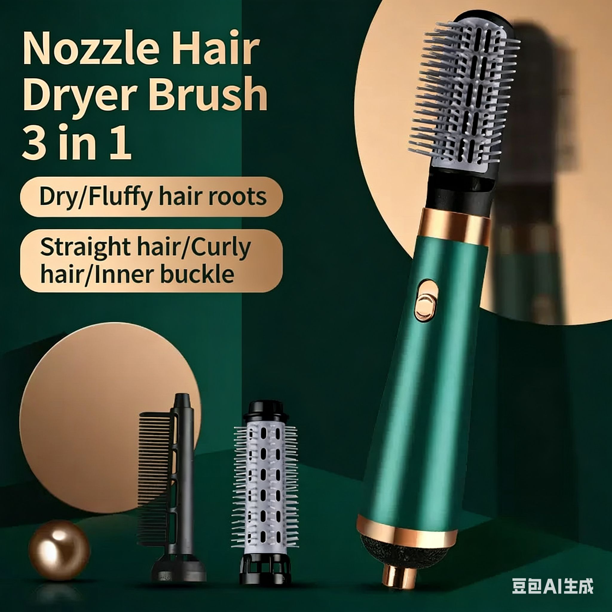 upgrades  3 in 1 Hair Dryer Comb One Step Hot Air Brush Negative Ion Hair Straightener Heating Comb Curler Hairdryer Hair Styler Tool