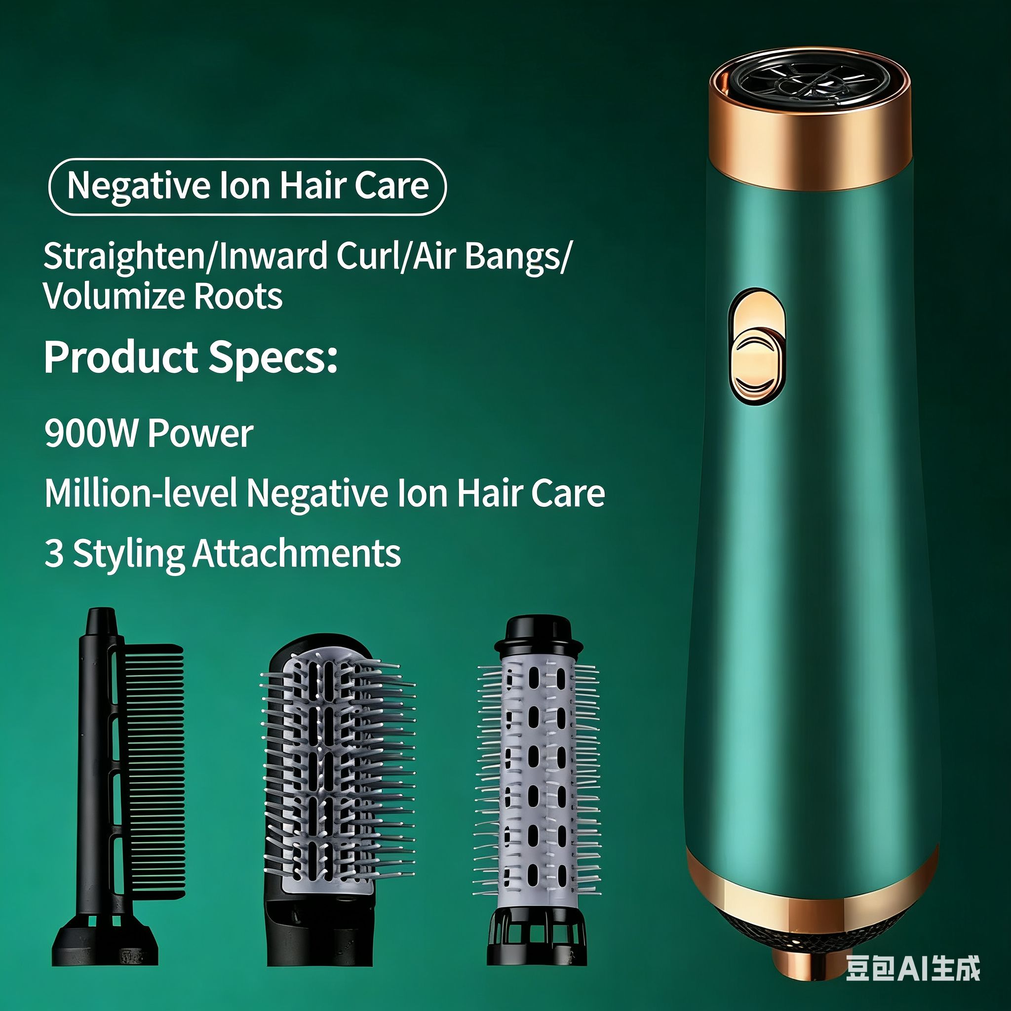 upgrades  3 in 1 Hair Dryer Comb One Step Hot Air Brush Negative Ion Hair Straightener Heating Comb Curler Hairdryer Hair Styler Tool