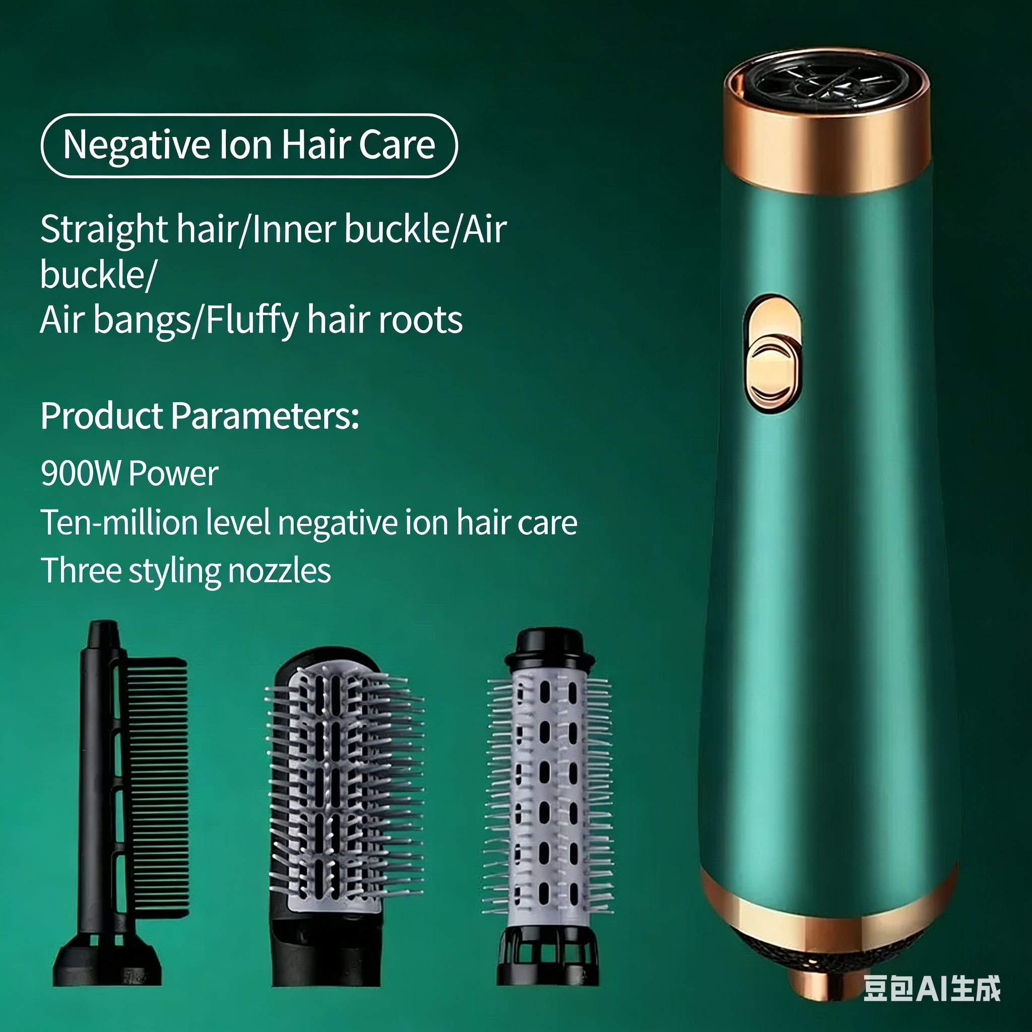 upgrades  3 in 1 Hair Dryer Comb One Step Hot Air Brush Negative Ion Hair Straightener Heating Comb Curler Hairdryer Hair Styler Tool