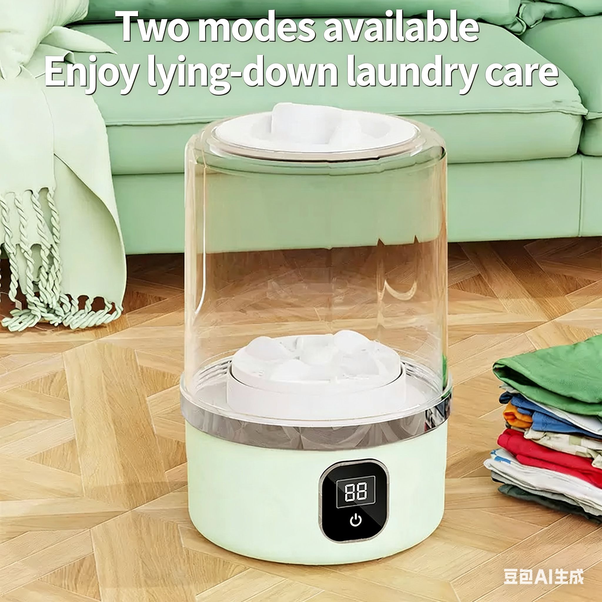 Portable Washing Machine, Underwear Washer, Small Washing Machines, Mini Washing Rechargeable Cordless Washing-Machine, Laundry Cup for Bra, Underwear, Socks (1 L capacity)