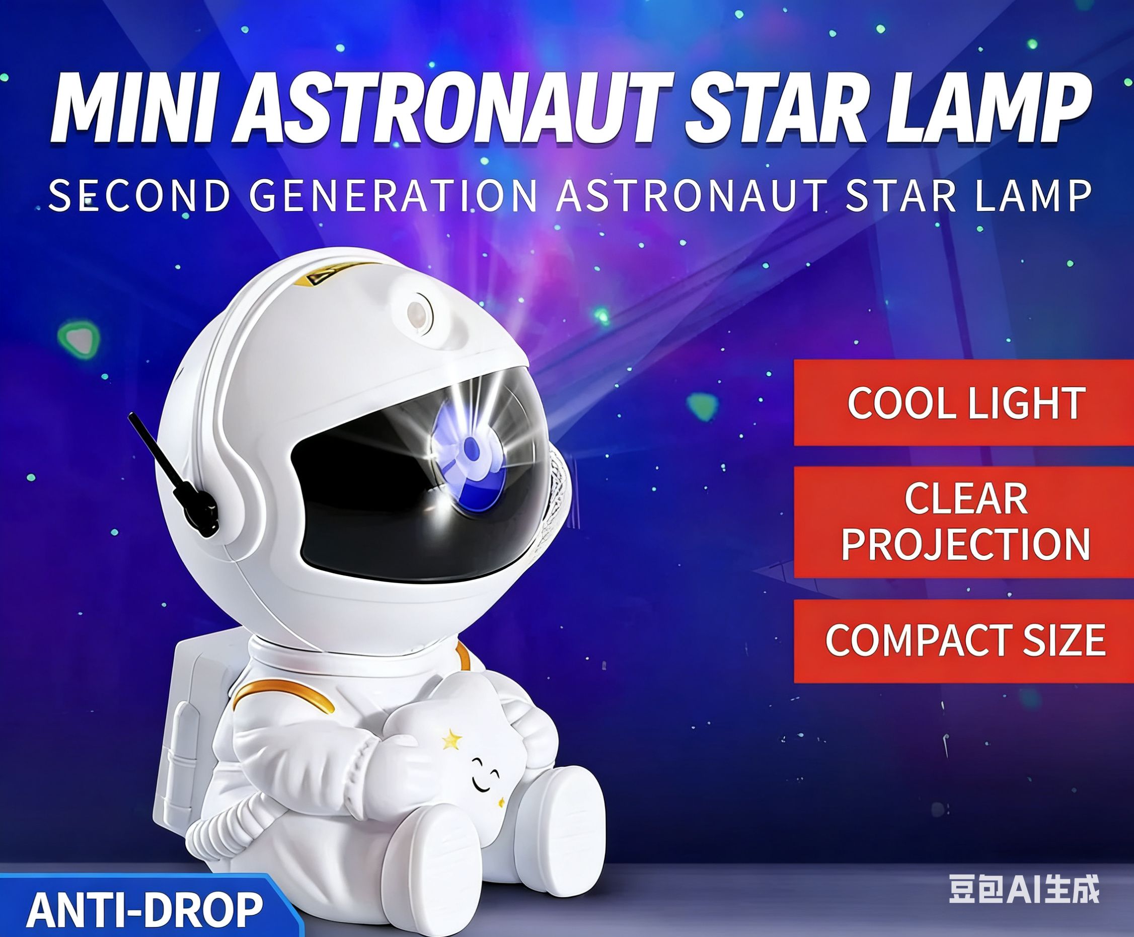 Galaxy Star Astronaut Projector LED Night light Starry Projection light Decorate bedroom Room Decorate children's gifts