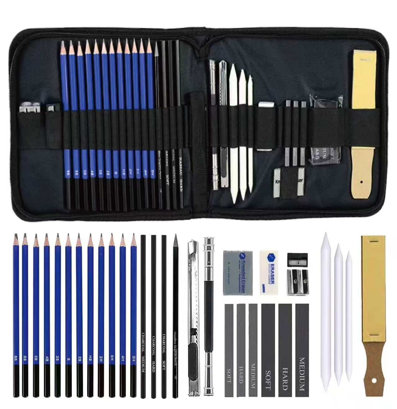 33pcs/Set Professional Drawing Sketch Pencil Kit