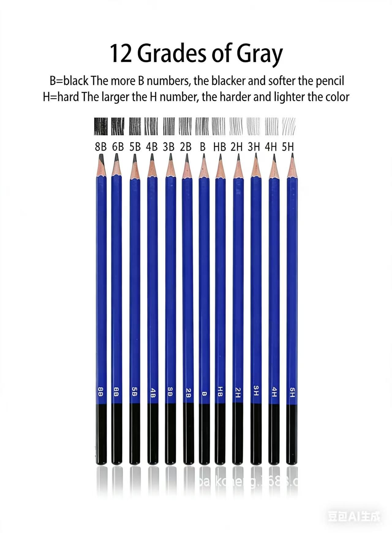 33pcs/Set Professional Drawing Sketch Pencil Kit