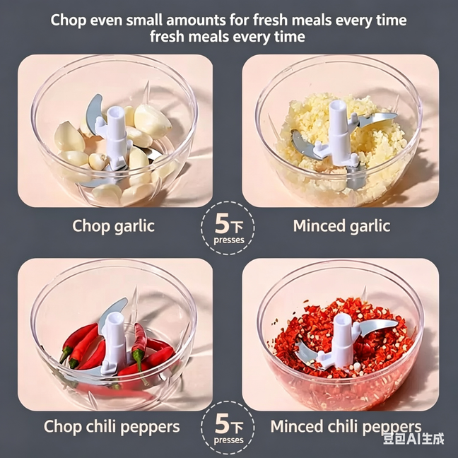 Kitchen Vegetables Blender garlic cutter chopper machine Mini Manual food meat vegetable garlic crusher grinder