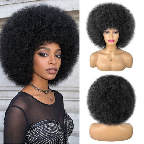 Afro Curly Wigs for Women Glueless Wear and Soft Afro Wigs Large Bouncy and Soft Natural Looking Full Wigs for Daily Party Cosplay