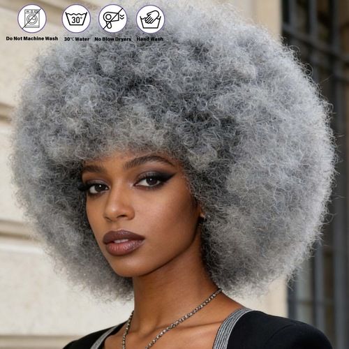 Afro Curly Wigs for Women Glueless Wear and Soft Afro Wigs Large Bouncy and Soft Natural Looking Full Wigs for Daily Party Cosplay