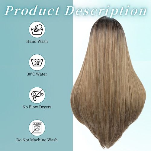 Long Straight Wigs for Women, Synthetic Straight Wig, Looking Natural Long Hair Wigs