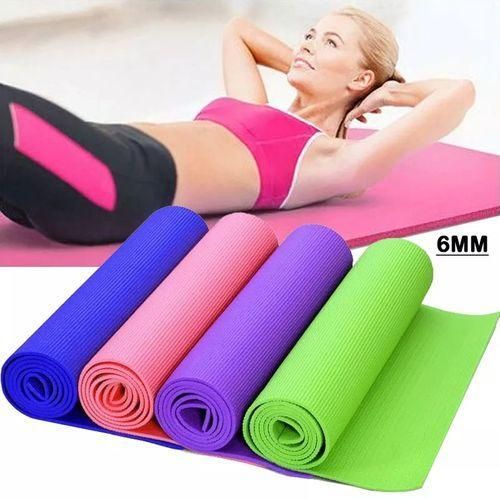 Non-Slip Yoga Mat [Fitness Mat/ Workout Mat] Thick Exercise Mat for Home Workout, Gym, Pilates & Stretching, Lightweight Durable Training Mat with Carry Strap 10mm