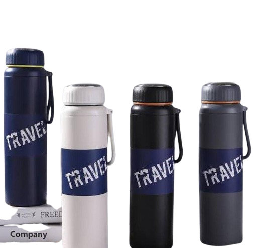 Sports Unbreakable Vacuum Flask – Stainless Steel Insulated Thermos Bottle, Leakproof Portable Travel Water Bottle with Strap for Gym, Hiking, Office & Outdoor Hot and Cold Drinks