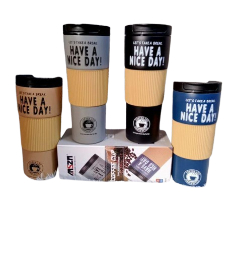 SZM 600ml Thermal Cup Travel Mug – Vacuum Insulated Stainless Steel Coffee Tumbler, Leak-Proof Lid, Double Wall Hot & Cold Beverage Flask for Office, Travel, Gym & Outdoor Use