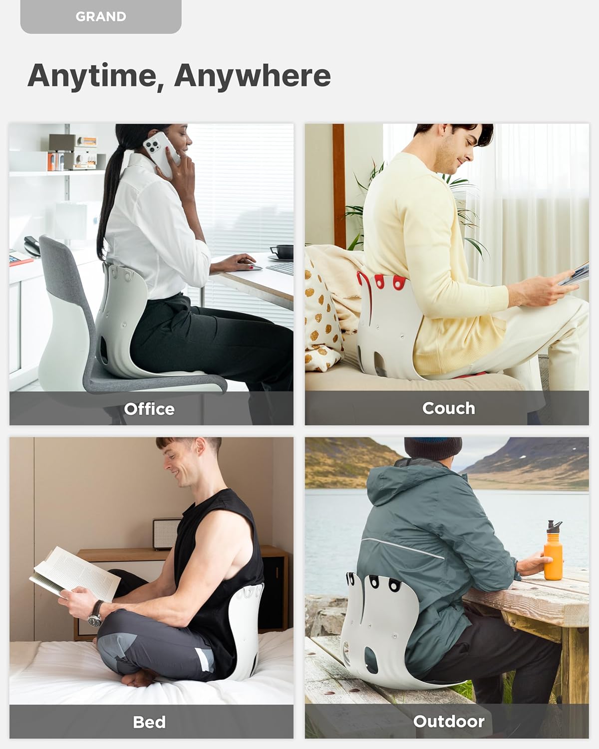 Back Rest/ Support Curble Chair Comfort And Ergonomic Support Suitable In Office Chair,Bed,🛏️ Couch 🛋️ Stool,✨✨✨ Cool.