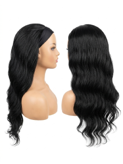 22 Inch Body Wave Headband Wig – Synthetic Long Wavy Hair Wig for Women (Multiple Colors Available)