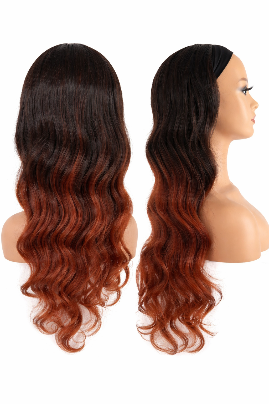 22 Inch Body Wave Headband Wig – Synthetic Long Wavy Hair Wig for Women (Multiple Colors Available)