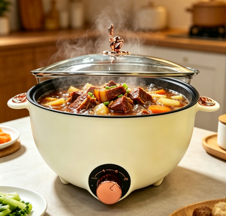 Versatile Non-stick Electric Hot Pot Multicooker with Steamer  Electric Cooking Pot for Steaming, Boiling, Stewing, Ramen & Hotpot - Dorm/Home Use Electric Cooker with Glass Lid
