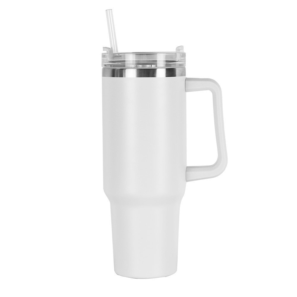 Water Cup | Insulated Stainless Steel Cup | Shaker Bottle | Large Capacity with Handle | Travel Mug | With Lid & Straw | Dishwasher Safe | Fits Car Cup Holders