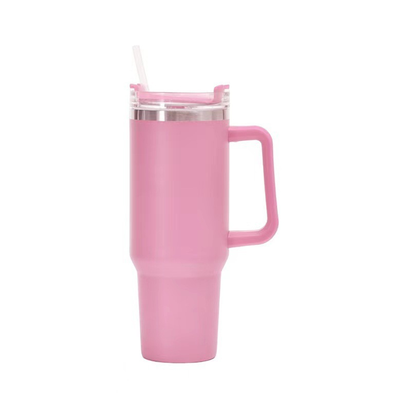 Water Cup | Insulated Stainless Steel Cup | Shaker Bottle | Large Capacity with Handle | Travel Mug | With Lid & Straw | Dishwasher Safe | Fits Car Cup Holders