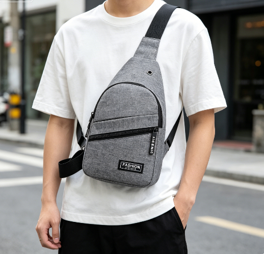 Men Fashion Bag，Men's Oxford Chest Bag, Multifunctional Outdoor Crossbody Bag, Waterproof Sports Shoulder Bag, Casual Travel Daily Sling Bag for Men，Outdoor Sports Bag，Men Chest Bag