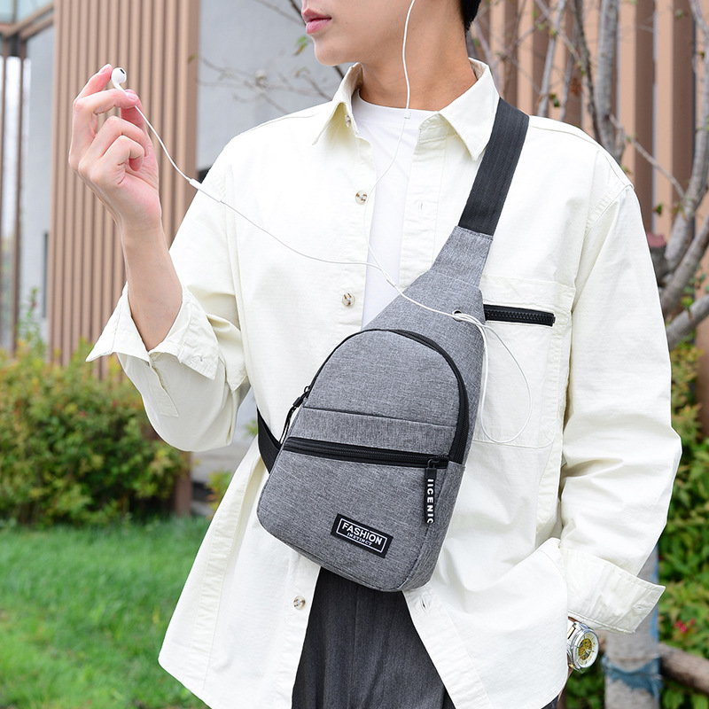 Men Fashion Bag，Men's Oxford Chest Bag, Multifunctional Outdoor Crossbody Bag, Waterproof Sports Shoulder Bag, Casual Travel Daily Sling Bag for Men，Outdoor Sports Bag，Men Chest Bag