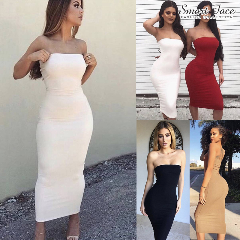 Sexy lady dress women long sleeveless Casual dress women's summer party dress