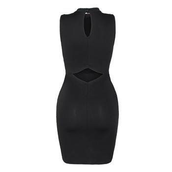 Summer New Arrival European American Sexy Women Dress Sleeveless Hollow Out Bodycon Slim Fit Ladies Party Dress