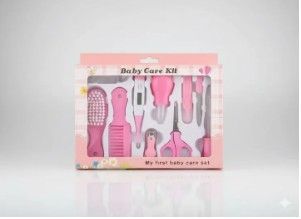 Baby Care Grooming Kit 10-in-1 Nursery Healthy Care Set – Blue | Infant Nail Clippers, Hair Brush, Comb, Scissors, Thermometer & Essential Baby Grooming Tools for Newborns & Toddlers ( care kit)