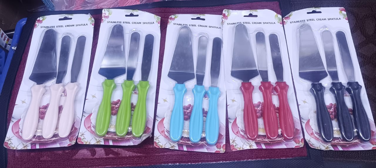 3PCS Cake Knife Set – Stainless Steel Cake Cutting & Serving Knife Set for Baking, Weddings & Parties