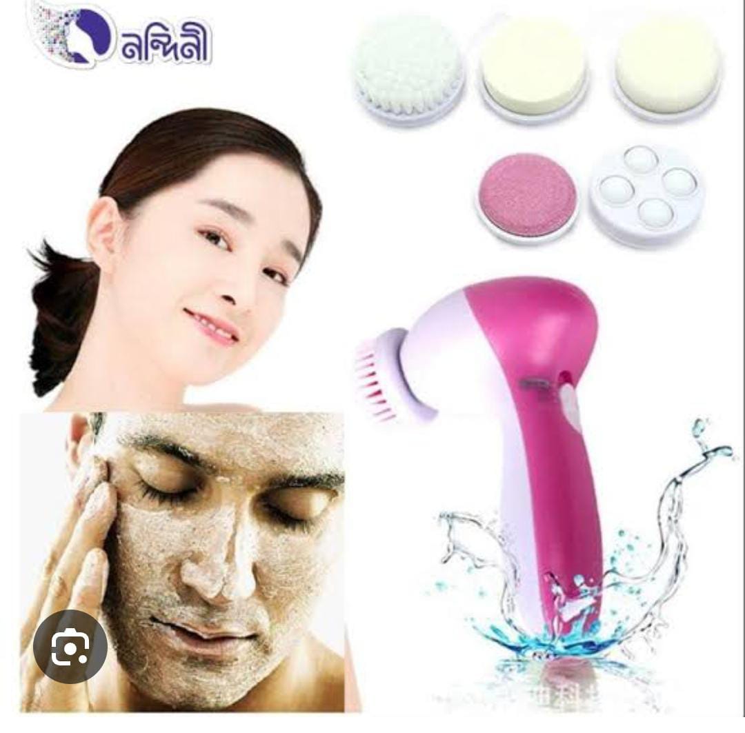 5-in-1 Facial Massager & Skin Care Device – Electric Face Cleansing, Lifting & Anti-Aging Beauty Tool