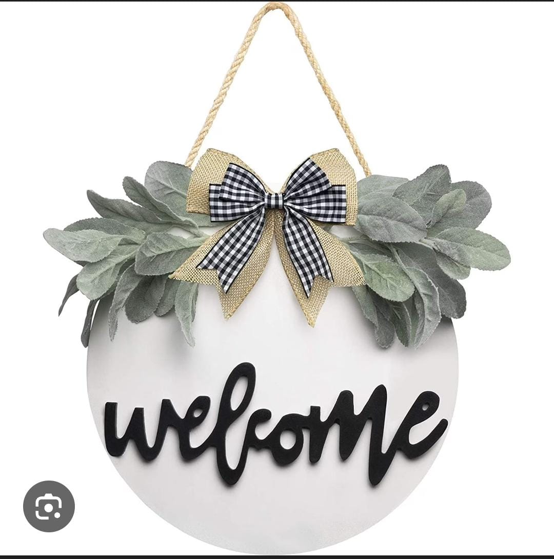 30cm Decorative Wall Hanging – Modern Minimalist Welcome Wall Art (Available in Black & White)