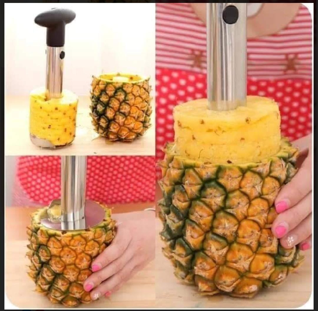 Stainless Steel Pineapple Peeler & Corer – Quick Fruit Slicer, Easy Peel Kitchen Tool